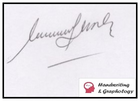 Handwriting Analysis: Signature garland predominant