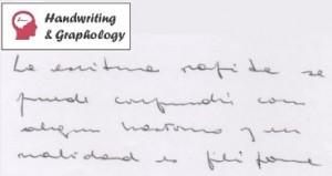 How to analyze handwriting: speed of writing