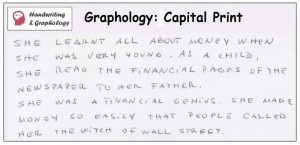 Handwriting Interpretation: Capital Print letters
