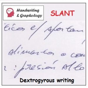Meaning of slanted handwriting: Dextrogyrous