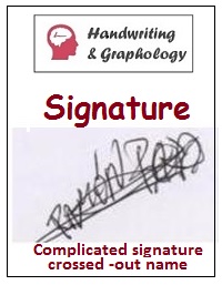 Graphology: Crossed -out name: Signature Analysis personality