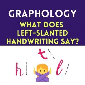 Handwriting analysis slanted writing