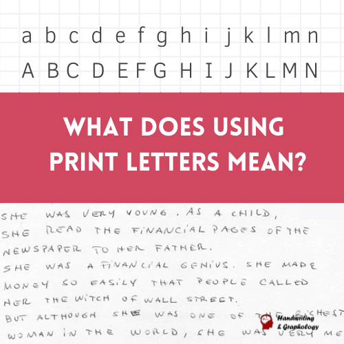 Handwriting Analysis: Print or cursive letters