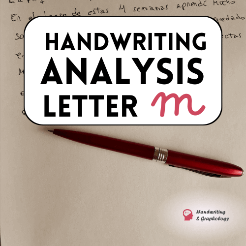 Handwriting Analysis letter m