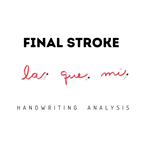 Types of final strokes in graphology