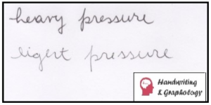 What handwriting pressure reveals